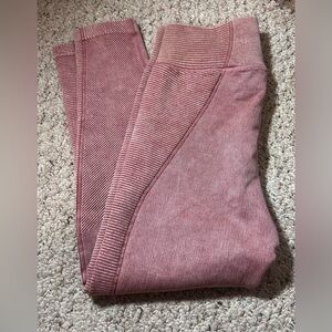 aerie Women’s Ribbed Rose Pink Leggings
